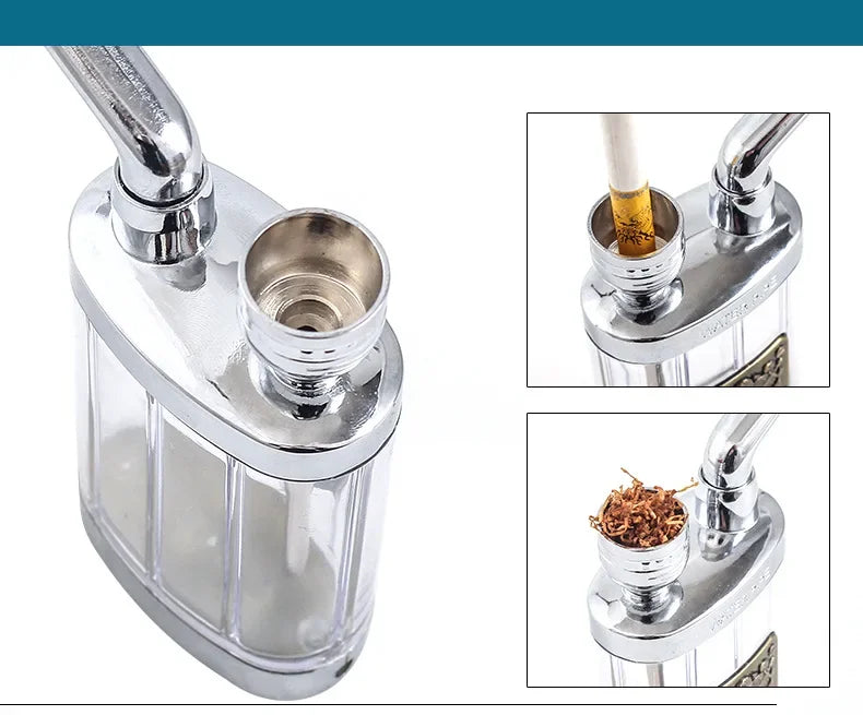 New Design Tar Filtration water Smoke Pipe Microfilter Portable Tobacco Pipe Creative Circulation Cigarette filter Smoking Tool