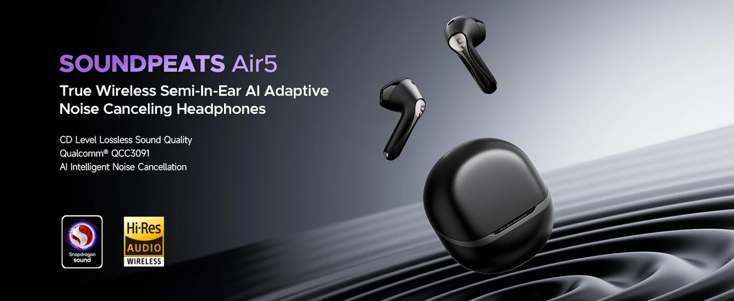 SoundPEATS Air5 ANC Bluetooth 5.4 Wireless Earbuds