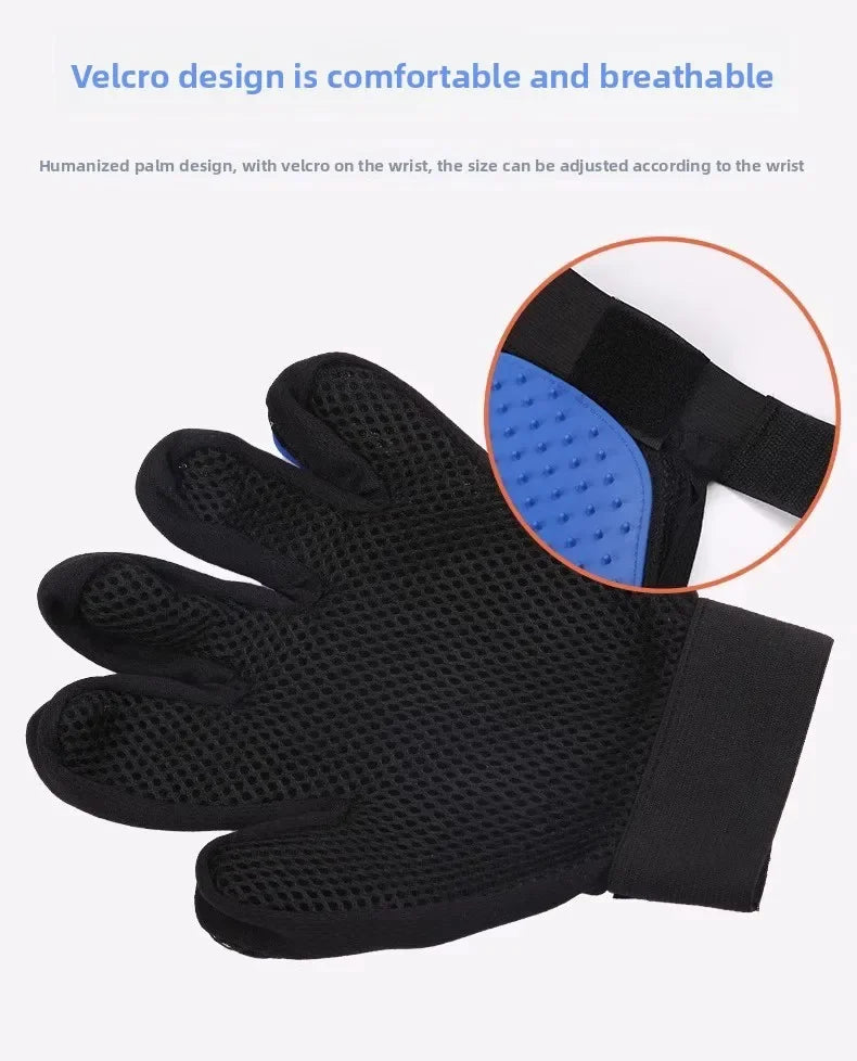 TPR Material Pet Grooming Gloves Hair Removal Mitt For Dogs Cats Bath Brush Massage Shedding Control Waterproof