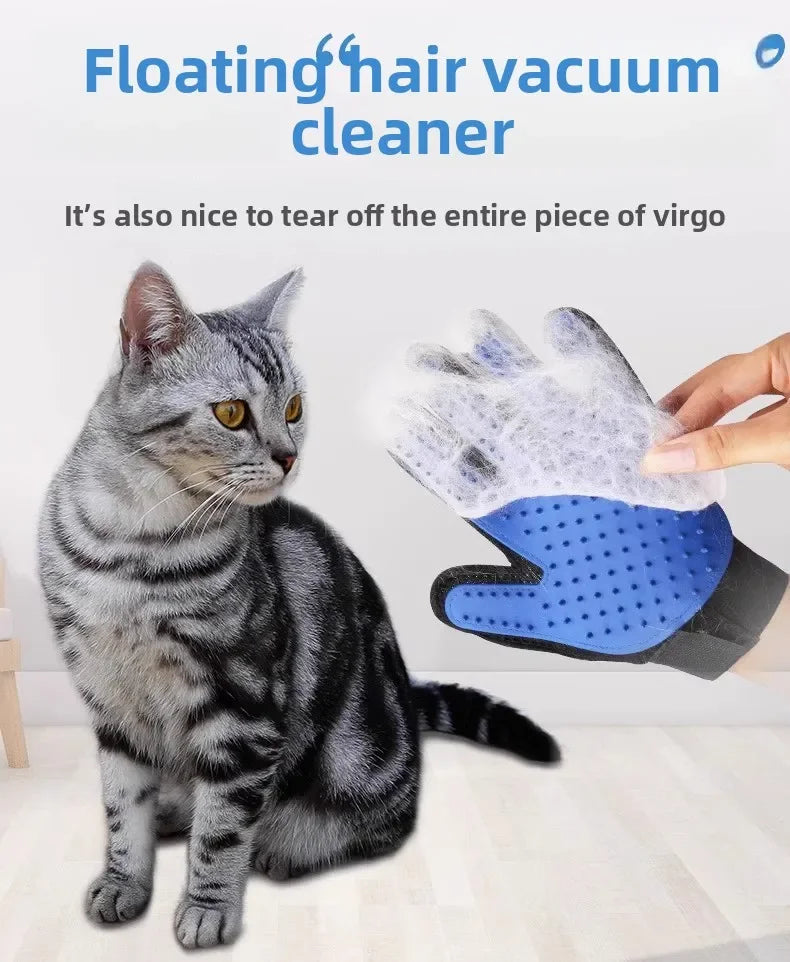 TPR Material Pet Grooming Gloves Hair Removal Mitt For Dogs Cats Bath Brush Massage Shedding Control Waterproof