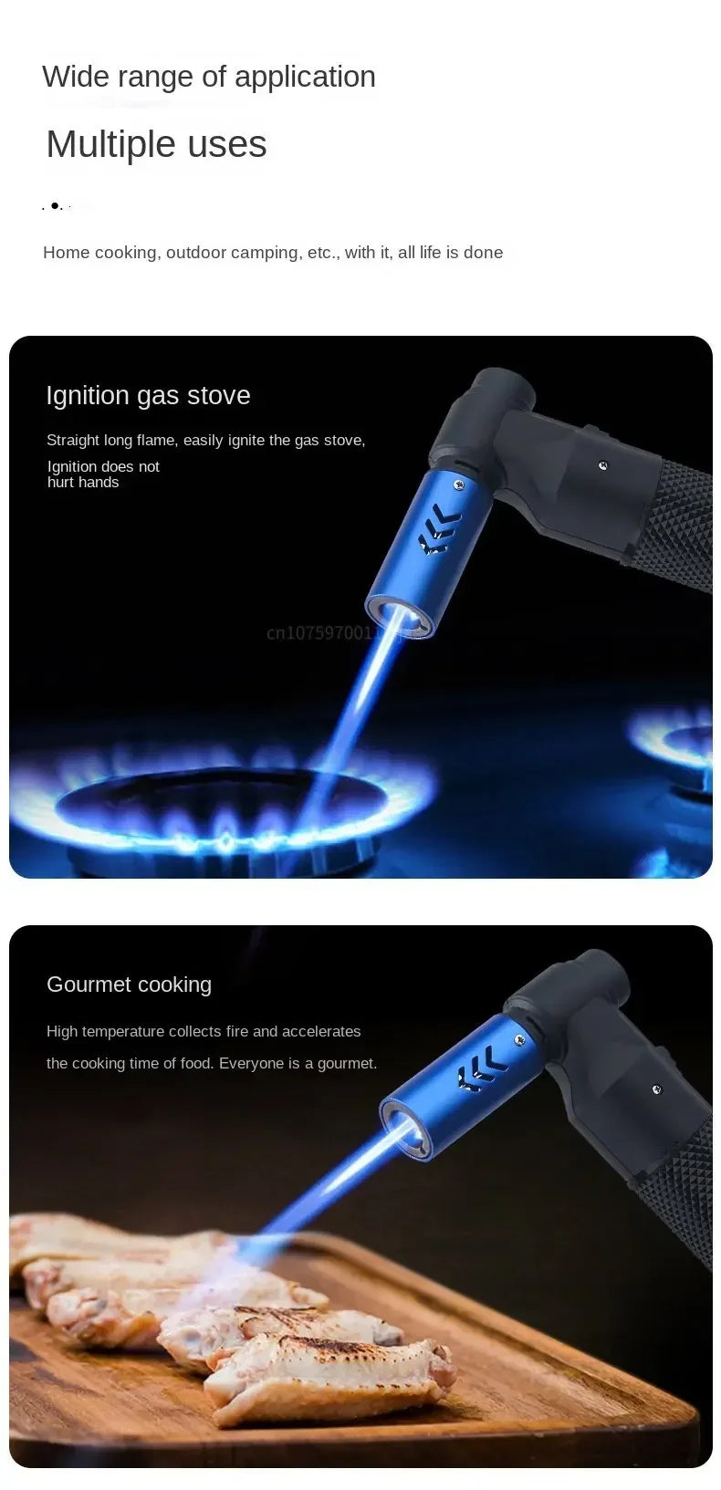 HONEST Gas Lighter Jet Butane Cigar Lighter Windproof Kitchen Tube Barbecue Metal Jewelry Welding Lighter Outdoor Gadgets ForMen