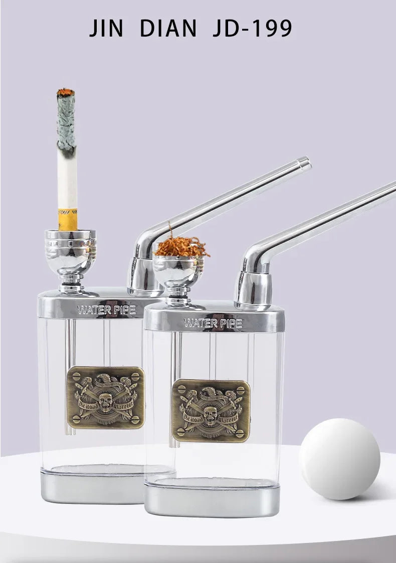 New Design Tar Filtration water Smoke Pipe Microfilter Portable Tobacco Pipe Creative Circulation Cigarette filter Smoking Tool