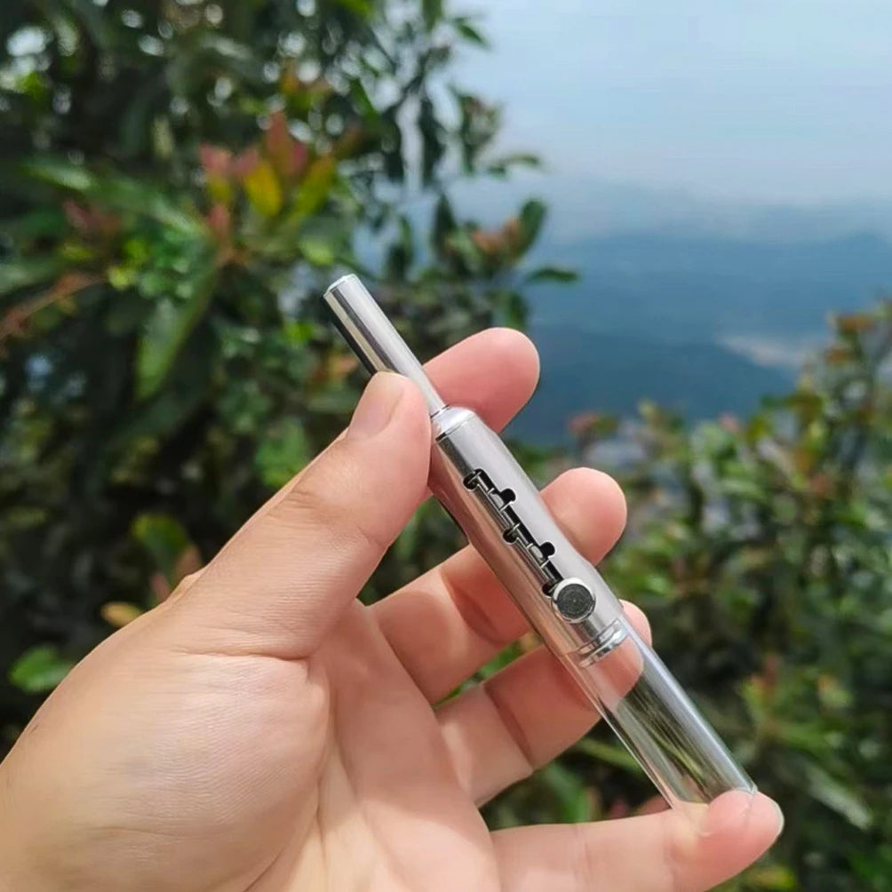 EDG Retractable Pipe Piston Tobacco Glass Tube Metal Strainer Dry Fired Cigarettes Set Tobacco Accessories For Men