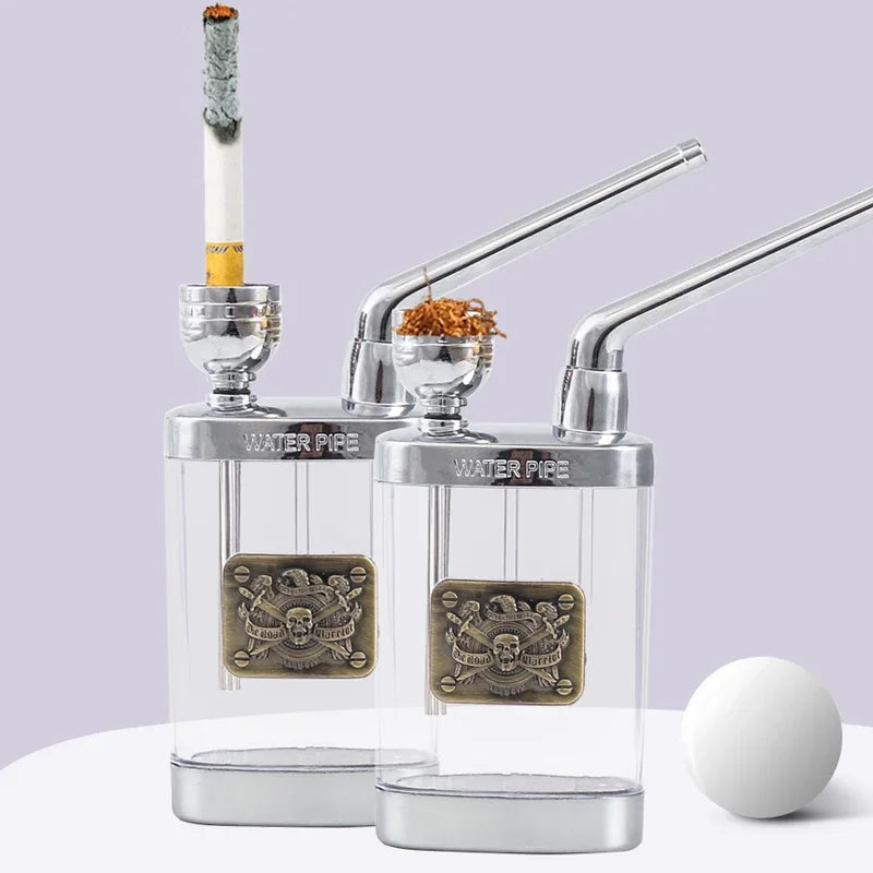 New Design Tar Filtration water Smoke Pipe Microfilter Portable Tobacco Pipe Creative Circulation Cigarette filter Smoking Tool