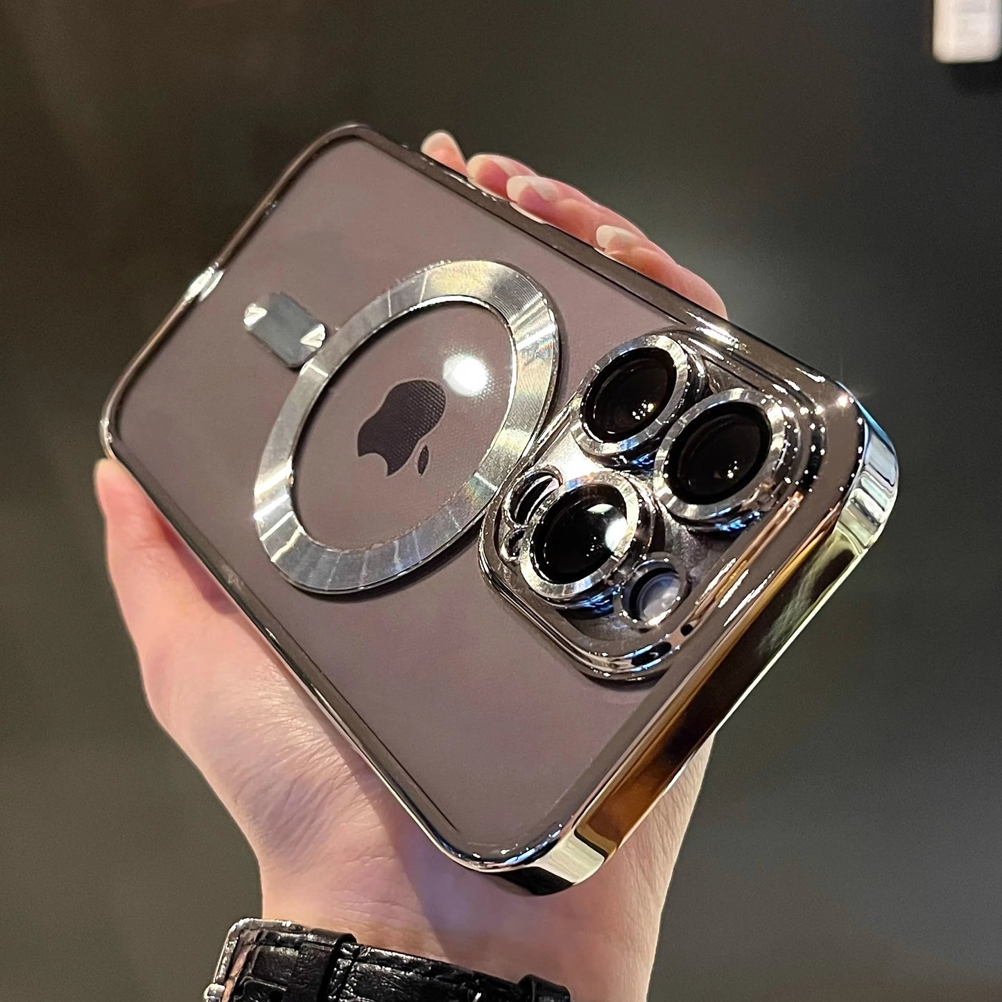 Luxury Magnetic Plating Clear Case For Magsafe Wireless Charging iPhone 12 13 14 15 16 Pro Max Plus Shockproof Silicone Cover