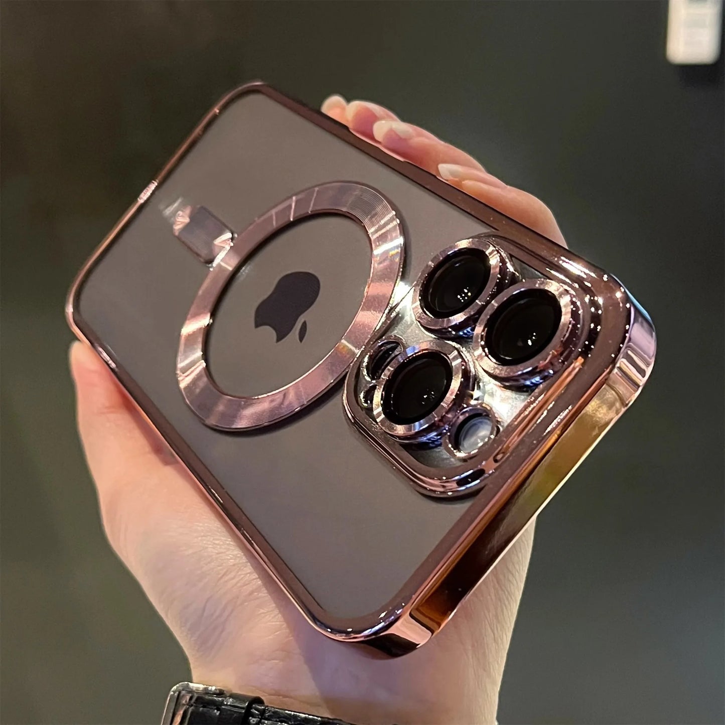 Luxury Magnetic Plating Clear Case For Magsafe Wireless Charging iPhone 12 13 14 15 16 Pro Max Plus Shockproof Silicone Cover