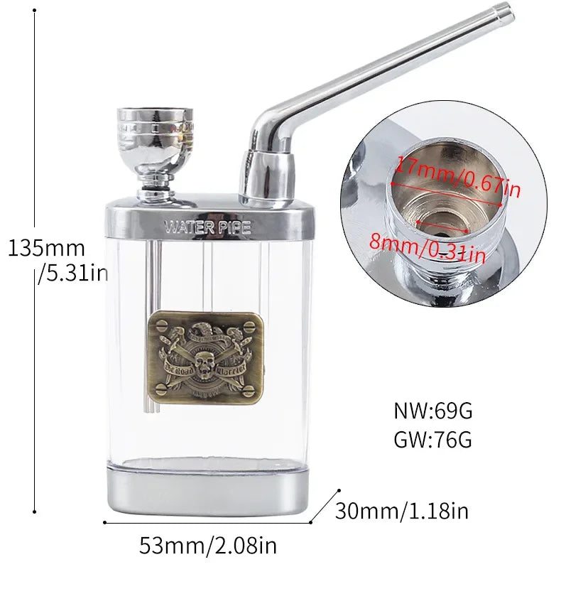 New Design Tar Filtration water Smoke Pipe Microfilter Portable Tobacco Pipe Creative Circulation Cigarette filter Smoking Tool