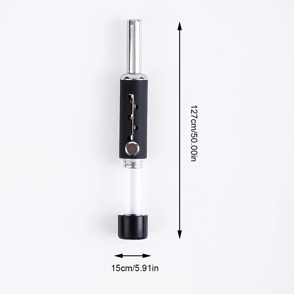 EDG Retractable Pipe Piston Tobacco Glass Tube Metal Strainer Dry Fired Cigarettes Set Tobacco Accessories For Men