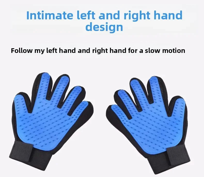 TPR Material Pet Grooming Gloves Hair Removal Mitt For Dogs Cats Bath Brush Massage Shedding Control Waterproof