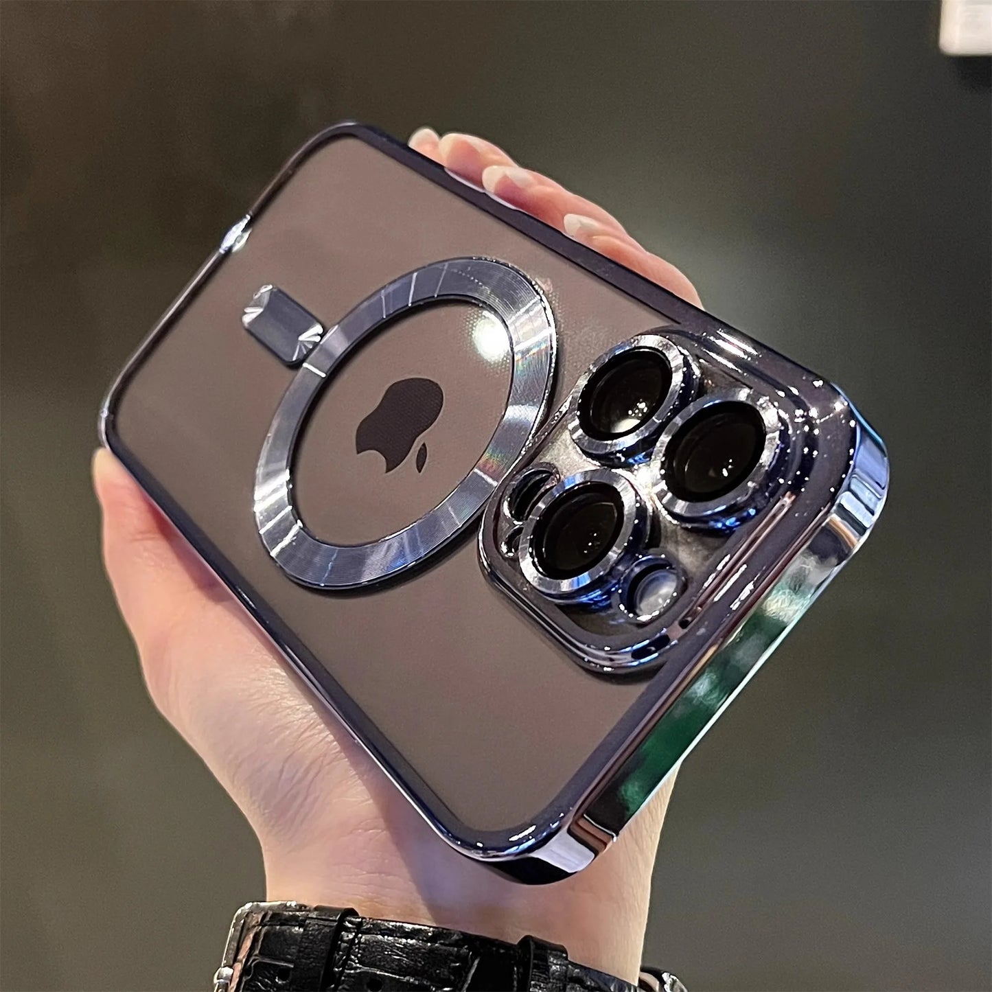 Luxury Magnetic Plating Clear Case For Magsafe Wireless Charging iPhone 12 13 14 15 16 Pro Max Plus Shockproof Silicone Cover