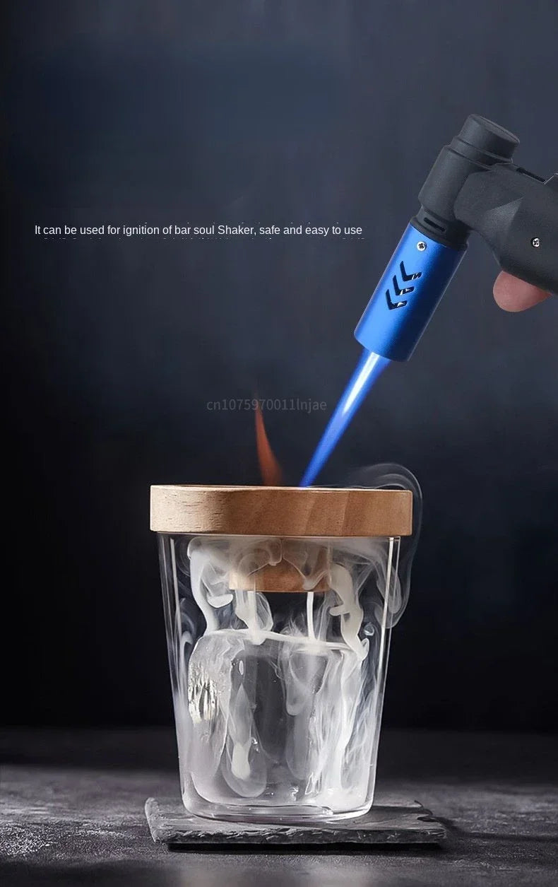 HONEST Gas Lighter Jet Butane Cigar Lighter Windproof Kitchen Tube Barbecue Metal Jewelry Welding Lighter Outdoor Gadgets ForMen