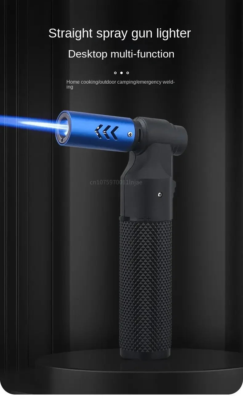 HONEST Gas Lighter Jet Butane Cigar Lighter Windproof Kitchen Tube Barbecue Metal Jewelry Welding Lighter Outdoor Gadgets ForMen
