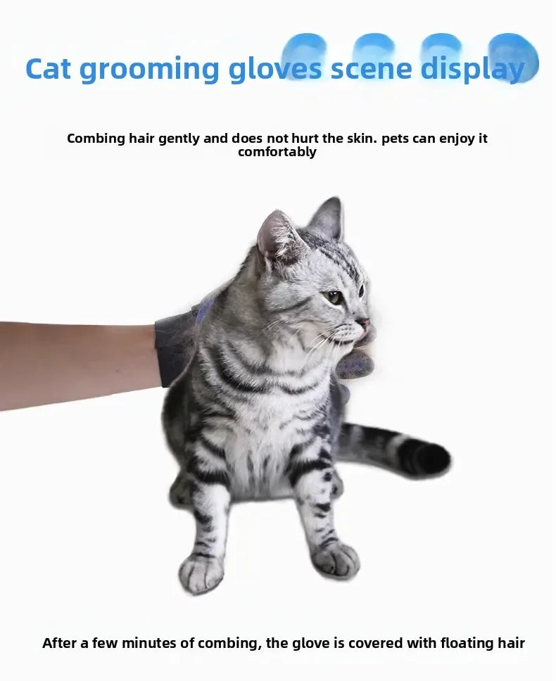 TPR Material Pet Grooming Gloves Hair Removal Mitt For Dogs Cats Bath Brush Massage Shedding Control Waterproof