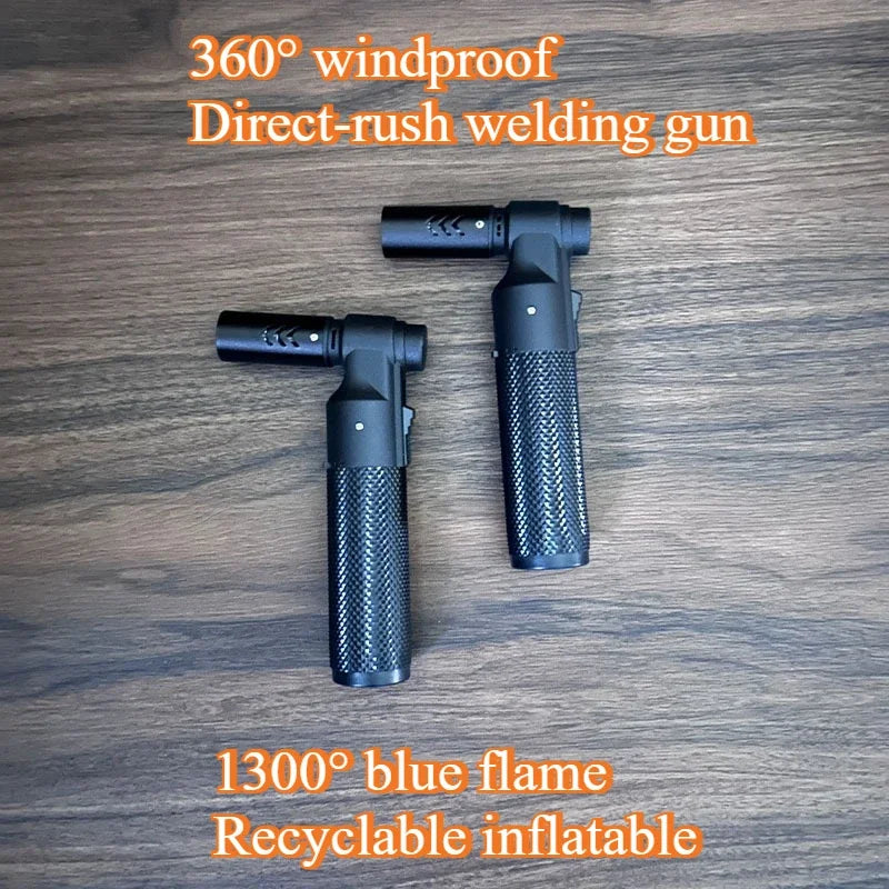 HONEST Gas Lighter Jet Butane Cigar Lighter Windproof Kitchen Tube Barbecue Metal Jewelry Welding Lighter Outdoor Gadgets ForMen