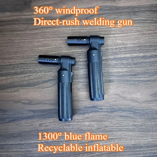 HONEST Gas Lighter Jet Butane Cigar Lighter Windproof Kitchen Tube Barbecue Metal Jewelry Welding Lighter Outdoor Gadgets ForMen