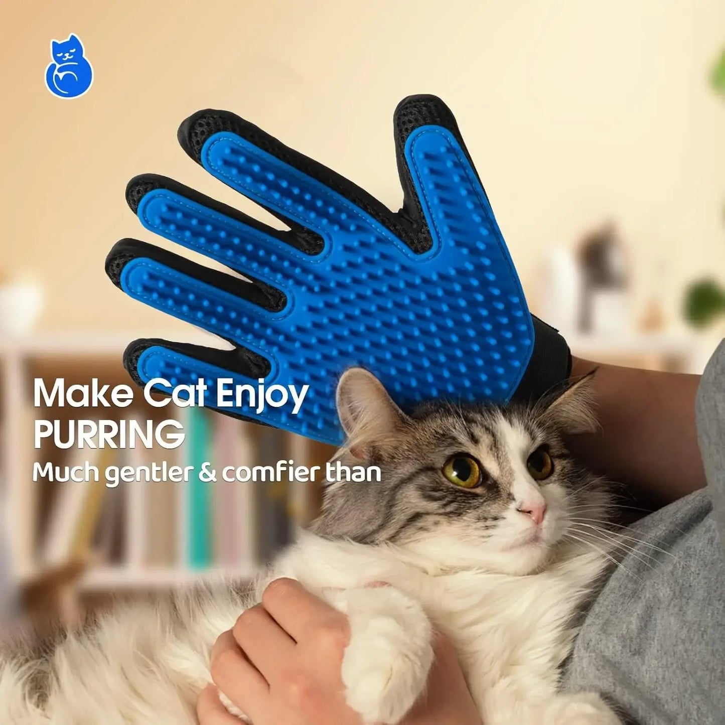 TPR Material Pet Grooming Gloves Hair Removal Mitt For Dogs Cats Bath Brush Massage Shedding Control Waterproof