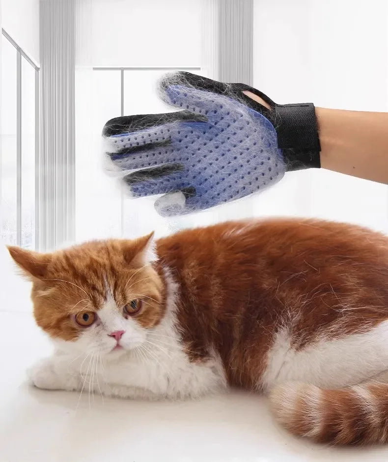 TPR Material Pet Grooming Gloves Hair Removal Mitt For Dogs Cats Bath Brush Massage Shedding Control Waterproof