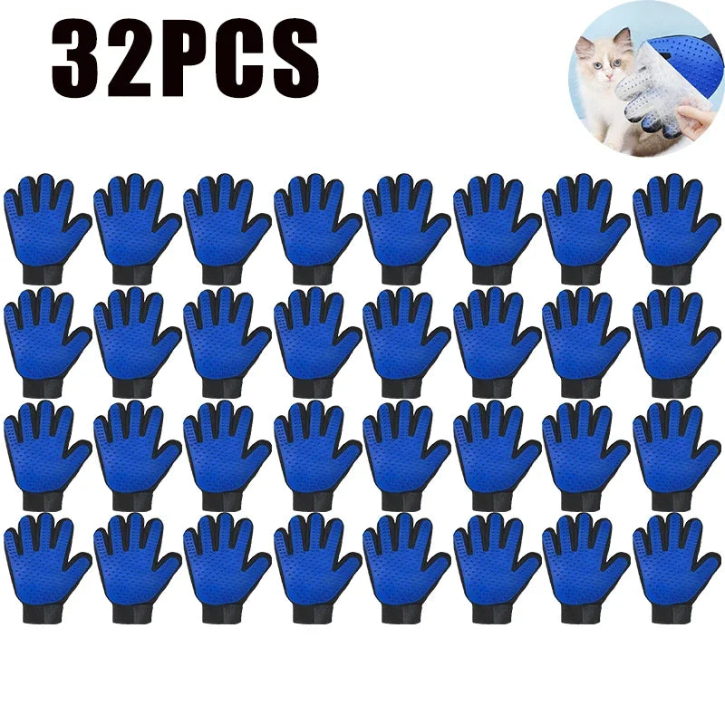 TPR Material Pet Grooming Gloves Hair Removal Mitt For Dogs Cats Bath Brush Massage Shedding Control Waterproof