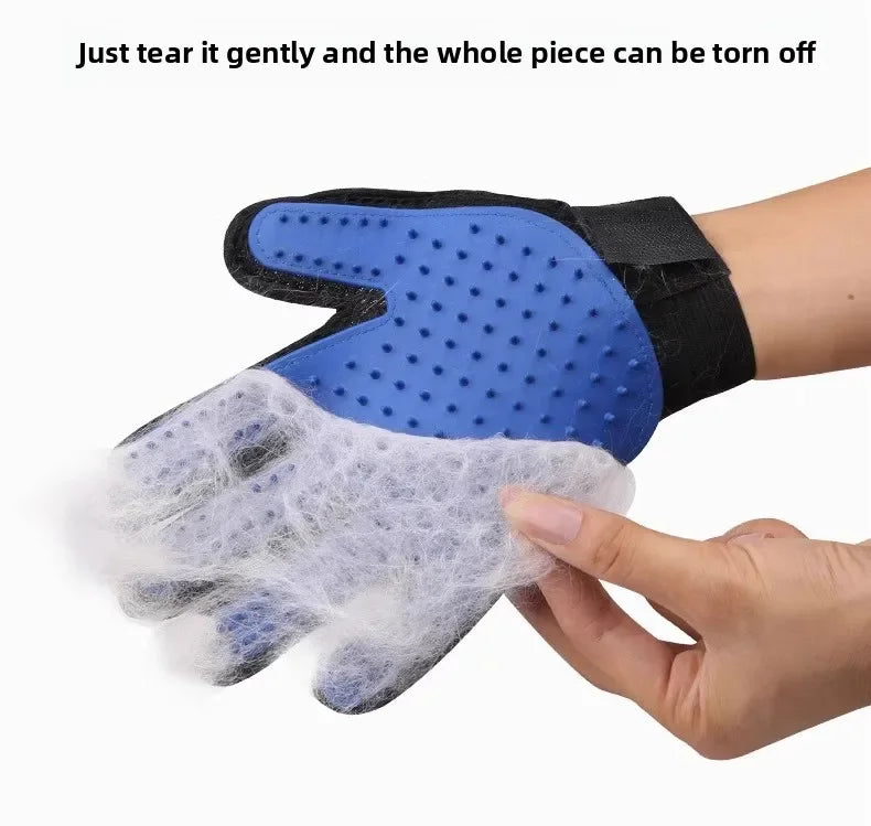 TPR Material Pet Grooming Gloves Hair Removal Mitt For Dogs Cats Bath Brush Massage Shedding Control Waterproof