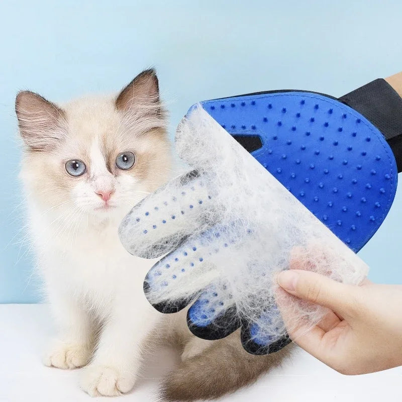 TPR Material Pet Grooming Gloves Hair Removal Mitt For Dogs Cats Bath Brush Massage Shedding Control Waterproof