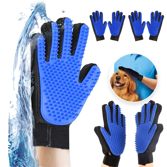 TPR Material Pet Grooming Gloves Hair Removal Mitt For Dogs Cats Bath Brush Massage Shedding Control Waterproof