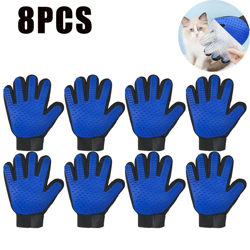 TPR Material Pet Grooming Gloves Hair Removal Mitt For Dogs Cats Bath Brush Massage Shedding Control Waterproof