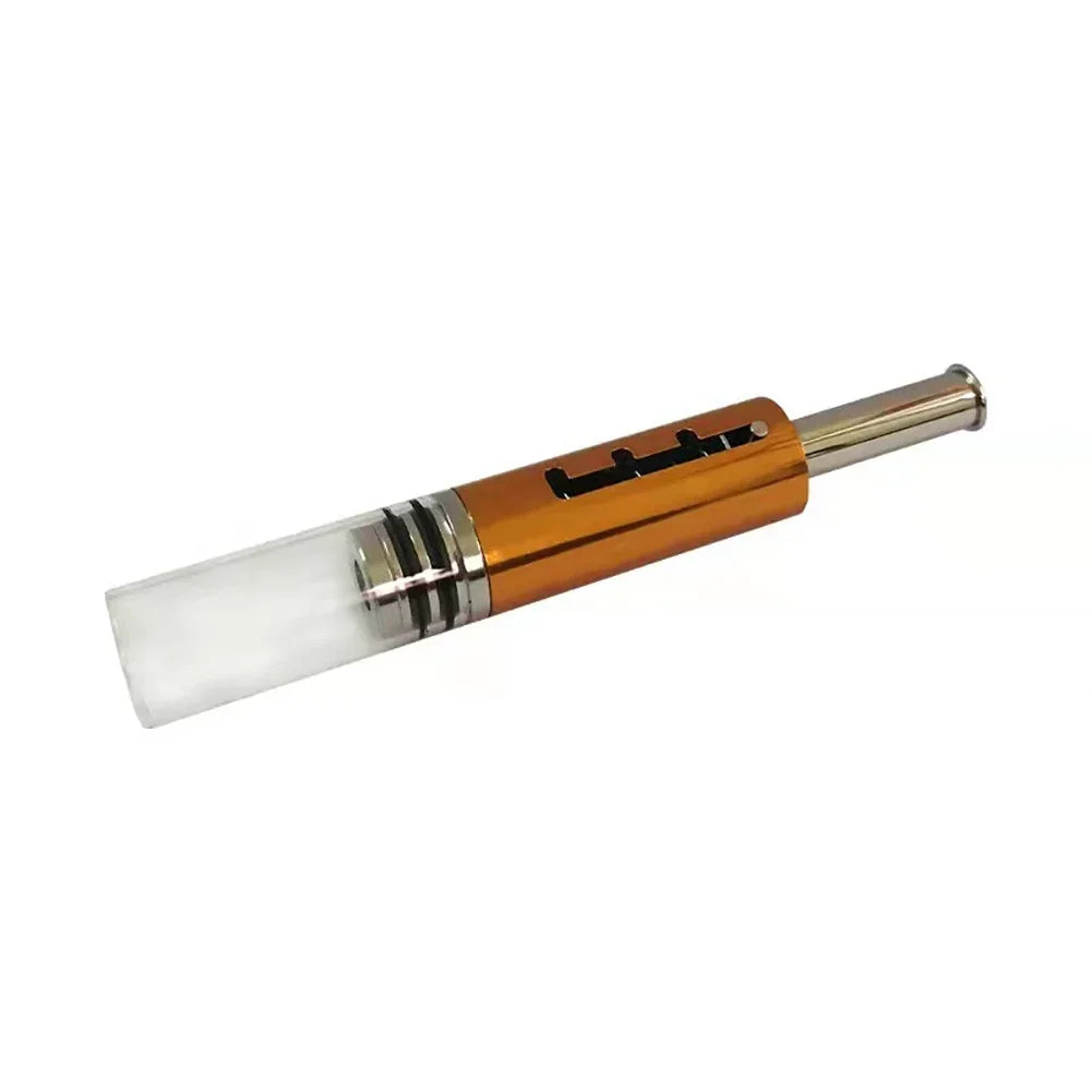 EDG Retractable Pipe Piston Tobacco Glass Tube Metal Strainer Dry Fired Cigarettes Set Tobacco Accessories For Men