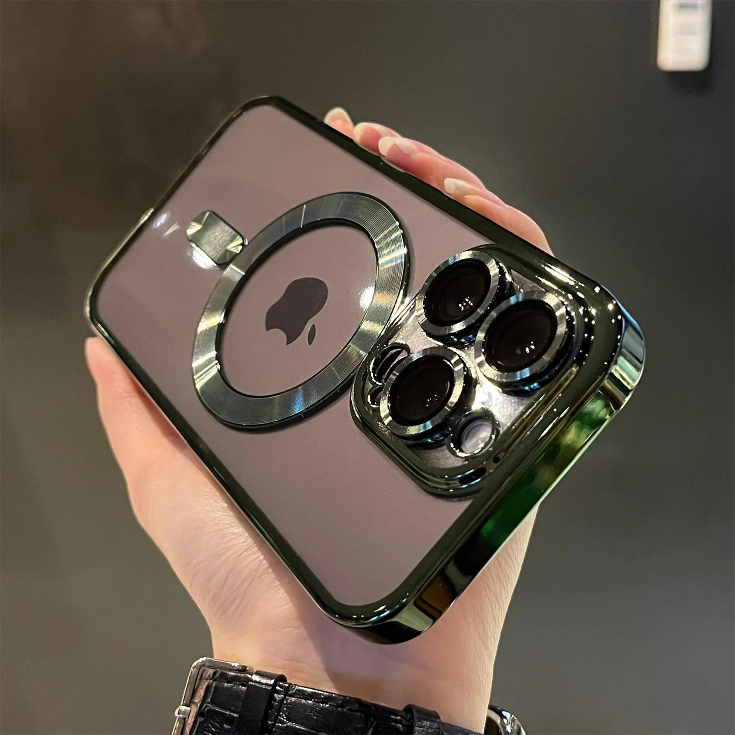 Luxury Magnetic Plating Clear Case For Magsafe Wireless Charging iPhone 12 13 14 15 16 Pro Max Plus Shockproof Silicone Cover